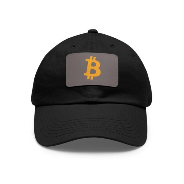 Bitcoin Faux Leather Patch Dad Hat | Cryptocurrency Cap - Image 11