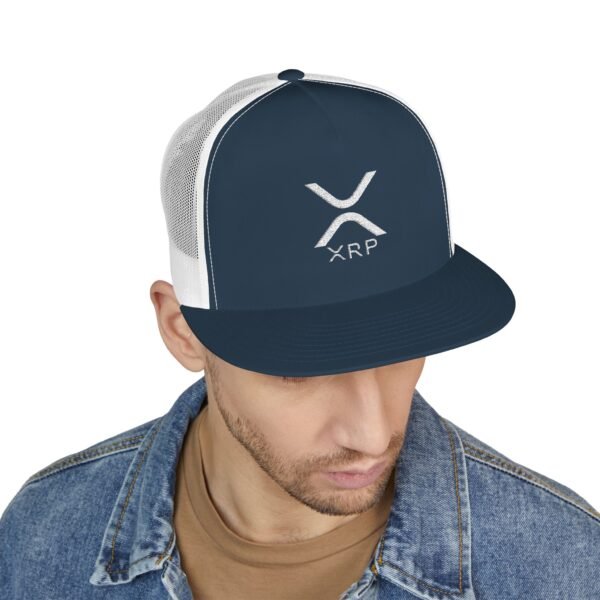 XRP Snapback Trucker Cap | Crypto Lifestyle Hat | Adjustable Mesh Back - Image 2
