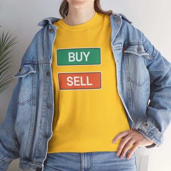 Buy Sell Trading Buttons T-Shirt | Minimalist Trader T-Shirt - Image 34