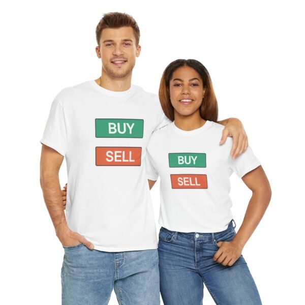 Buy Sell Trading Buttons T-Shirt | Minimalist Trader T-Shirt - Image 11