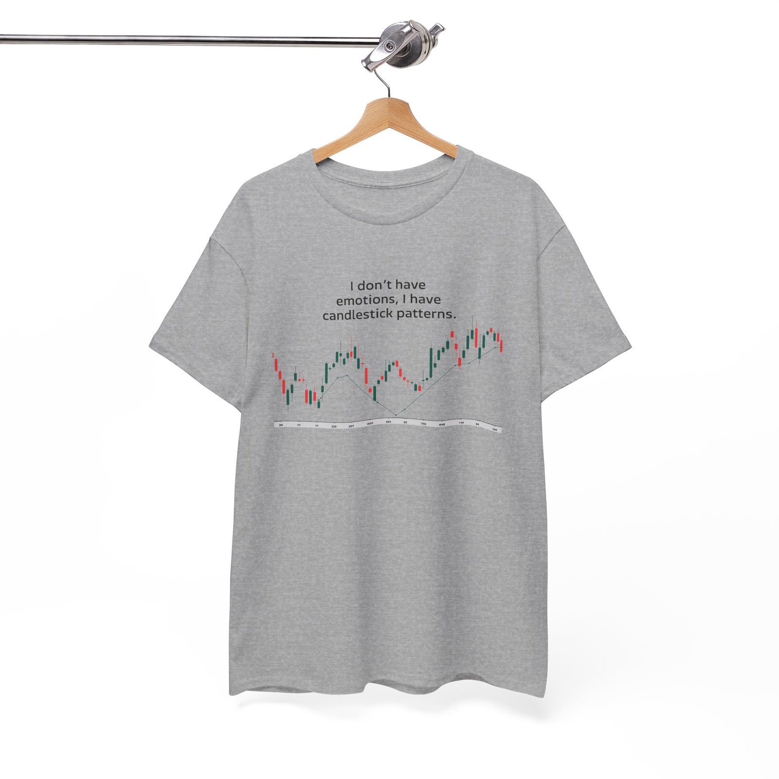 "I Don’t Have Emotions, I Have Candlestick Patterns" Trader T-Shirt | Trading T-Shirt - Image 27