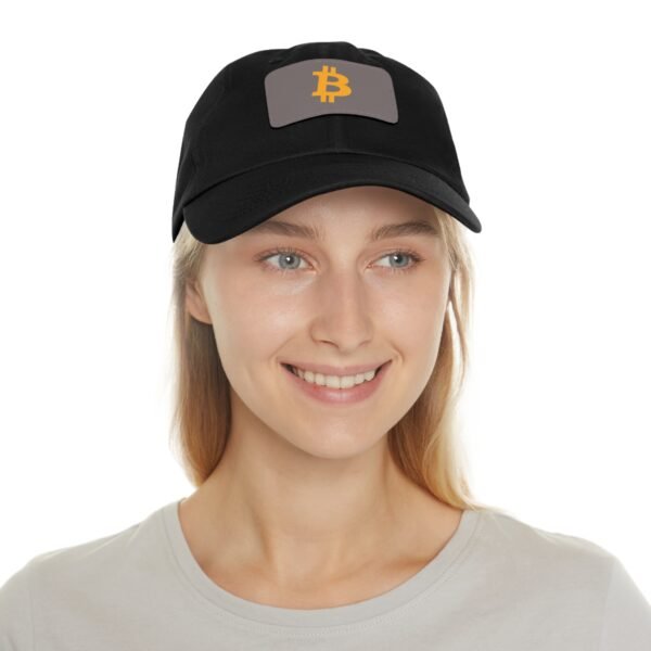 Bitcoin Faux Leather Patch Dad Hat | Cryptocurrency Cap - Image 14