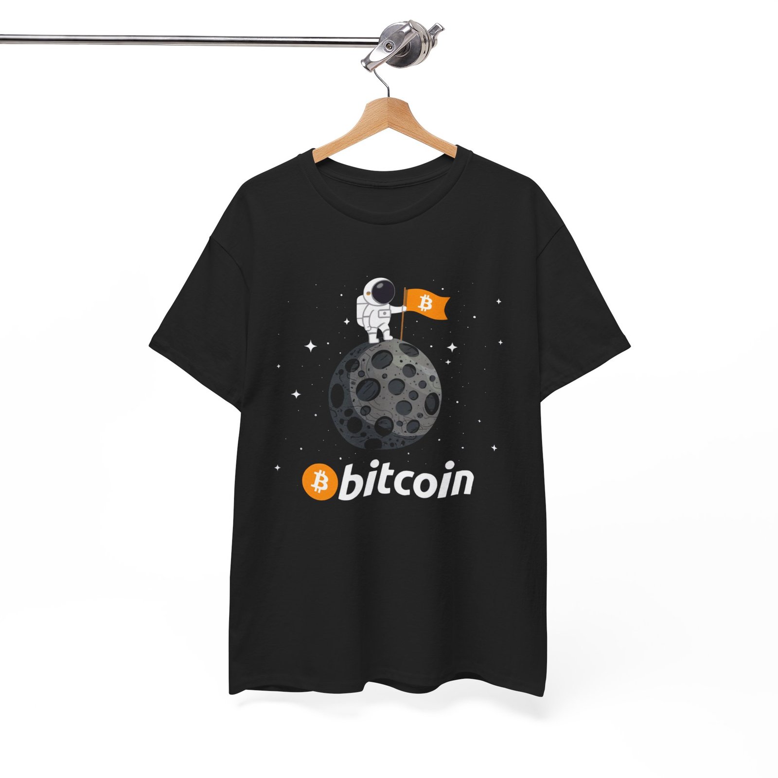 Bitcoin to the Moon Astronaut T-Shirt | Crypto T-Shirt - Image 3