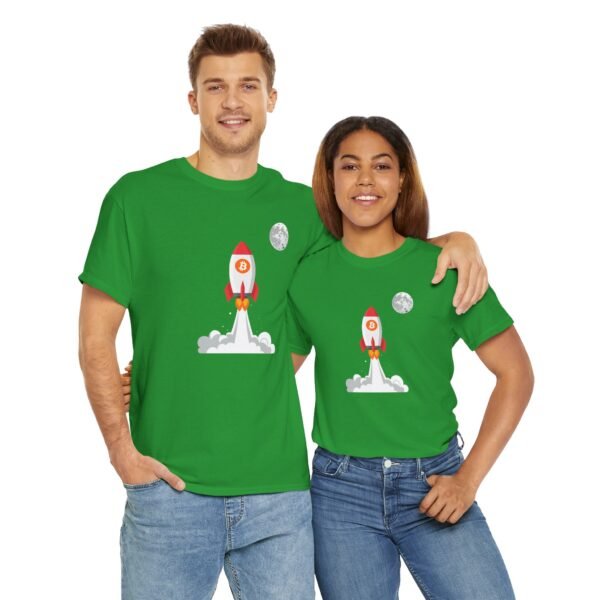 Bitcoin Rocket to the Moon T-Shirt | Crypto Lifestyle Apparel | Space Exploration Design - Image 41