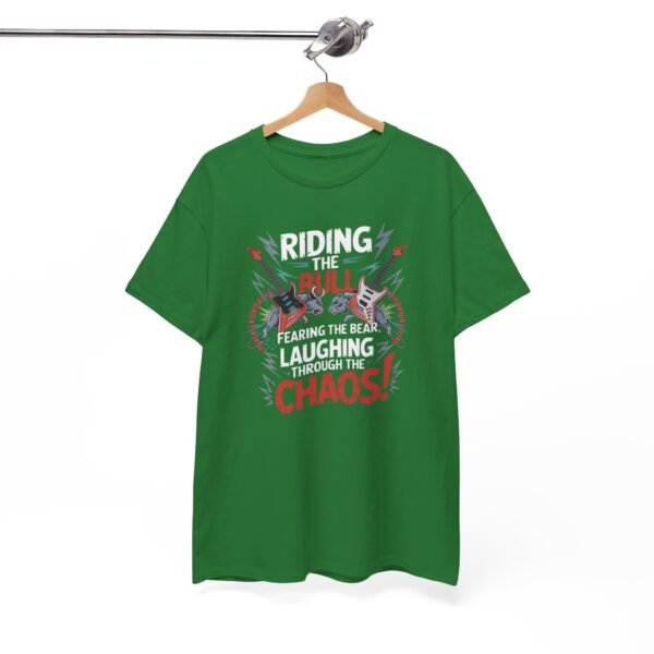 "Riding the Bull, Fearing the Bear" Rock-Inspired Trader T-Shirt | Trading T-Shirt - Image 21