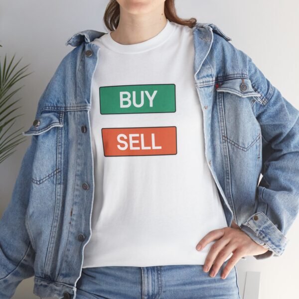 Buy Sell Trading Buttons T-Shirt | Minimalist Trader T-Shirt - Image 10