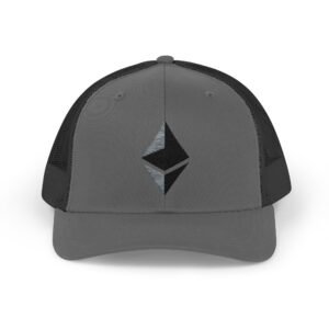 Ethereum (ETH) Trucker Cap | Snapback Mesh Hat | Crypto Logo Embroidery