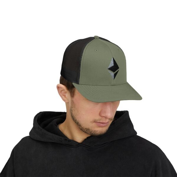 Ethereum (ETH) Trucker Cap | Snapback Mesh Hat | Crypto Logo Embroidery - Image 27