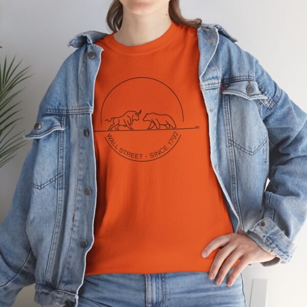 Wall Street Bull and Bear Minimalist 1792 Trader T-Shirt - Image 59