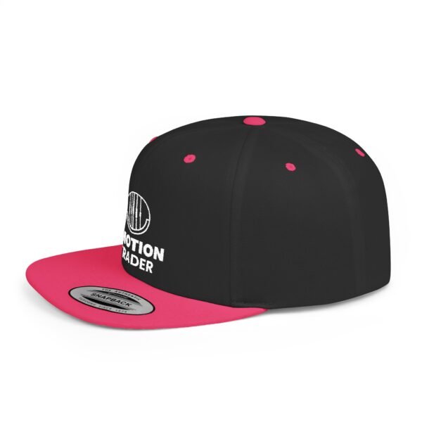 Flat Bill Snapback Cap | Minimalist Emotion Trader Logo - Image 36
