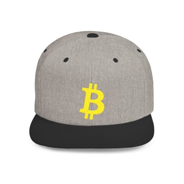 Bitcoin Embroidered Snapback Cap | Flat Bill Cryptocurrency Hat - Image 25
