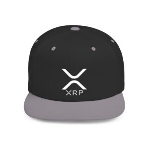 XRP Flat Bill Snapback | Crypto Lifestyle Cap | Adjustable Streetwear Hat