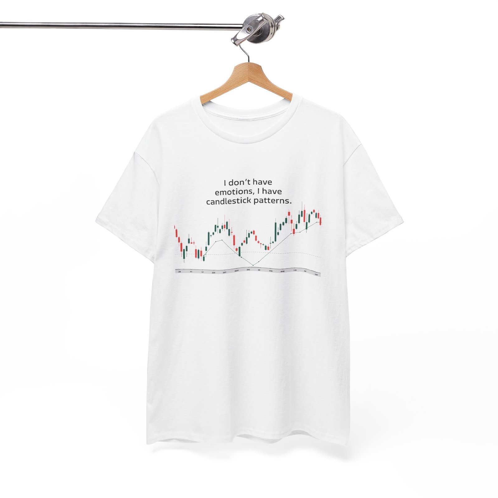 "I Don’t Have Emotions, I Have Candlestick Patterns" Trader T-Shirt | Trading T-Shirt - Image 3