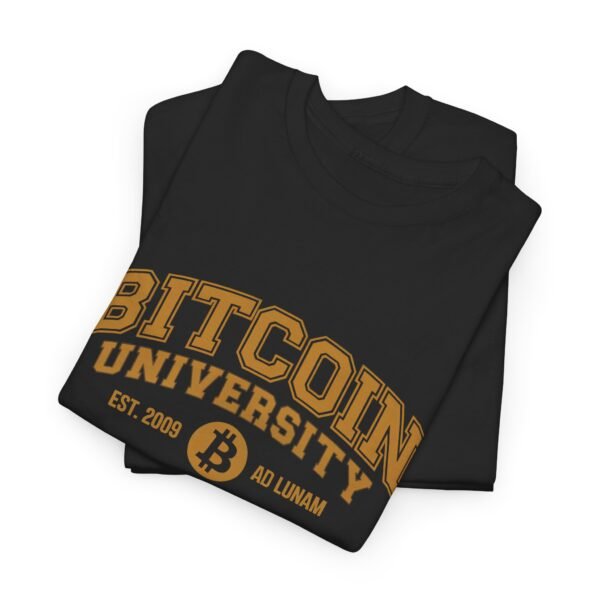 Bitcoin University T-Shirt Est. 2009 Ad Lunam | Cryptocurrency Apparel - Image 2