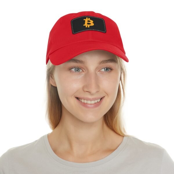 Bitcoin Faux Leather Patch Dad Hat | Cryptocurrency Cap - Image 59
