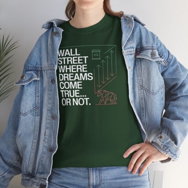 "Wall Street - Where Dreams Come True… Or Not" Trader T-Shirt | Trading T-Shirt - Image 40