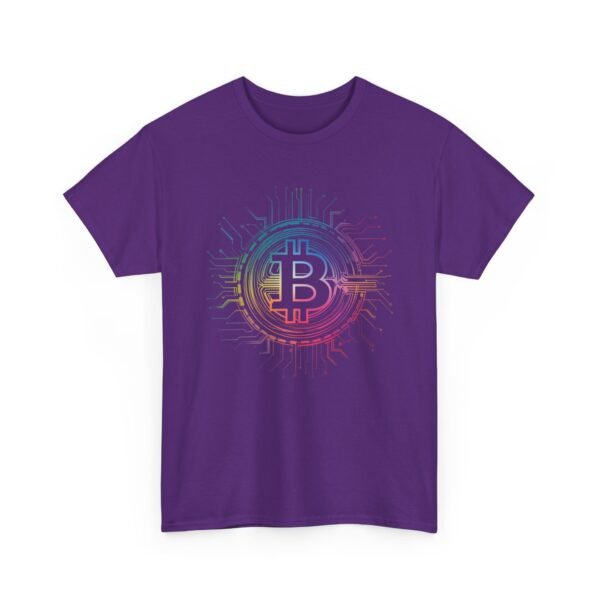 Rainbow Bitcoin Circuit Graphic T-Shirt | Unisex Cotton Tee | Cryptocurrency Shirt - Image 43