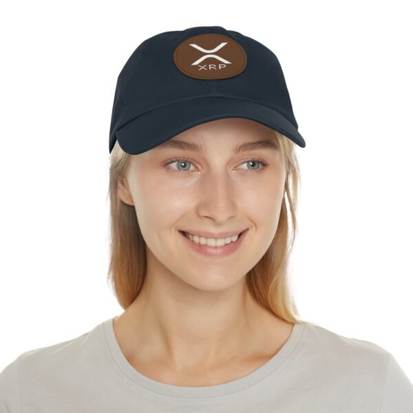 XRP  Hat with Leather Patch | Crypto Lifestyle Cap | Adjustable Cotton Hat - Image 59