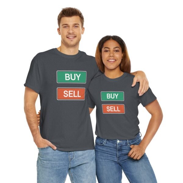Buy Sell Trading Buttons T-Shirt | Minimalist Trader T-Shirt - Image 59
