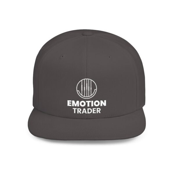 Flat Bill Snapback Cap | Minimalist Emotion Trader Logo - Image 28