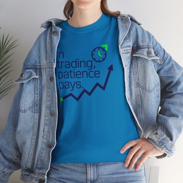 "In Trading, Patience Pays" Trader T-Shirt | Trading Discipline Apparel - Image 40