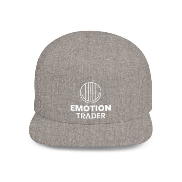 Flat Bill Snapback Cap | Minimalist Emotion Trader Logo - Image 25