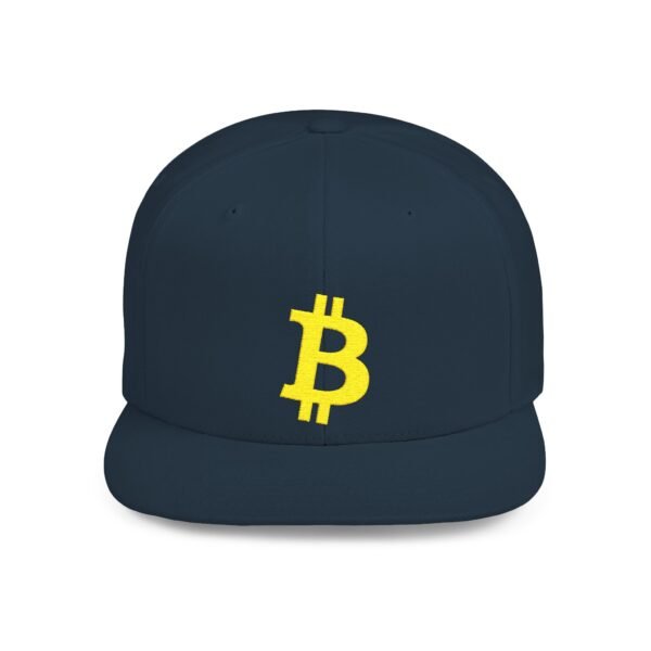 Bitcoin Embroidered Snapback Cap | Flat Bill Cryptocurrency Hat - Image 19
