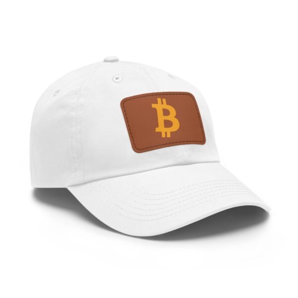 Bitcoin Faux Leather Patch Dad Hat | Cryptocurrency Cap - Image 7