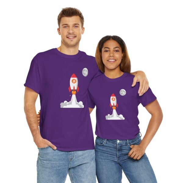Bitcoin Rocket to the Moon T-Shirt | Crypto Lifestyle Apparel | Space Exploration Design - Image 71