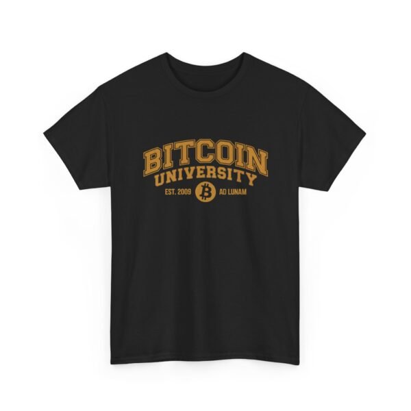 Bitcoin University T-Shirt Est. 2009 Ad Lunam | Cryptocurrency Apparel