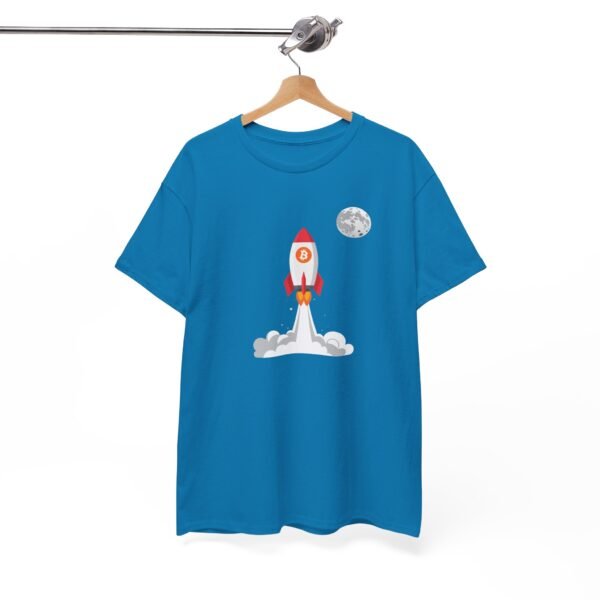 Bitcoin Rocket to the Moon T-Shirt | Crypto Lifestyle Apparel | Space Exploration Design - Image 51