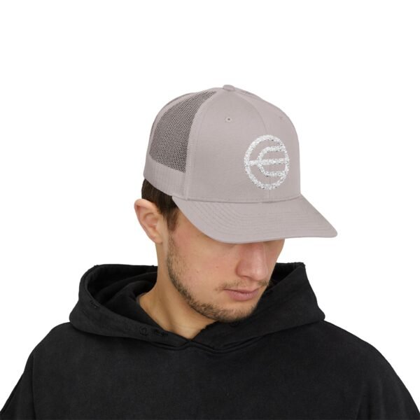 Worldcoin (WLD) Trucker Cap | Crypto Snapback Hat | Adjustable Mesh Back - Image 7